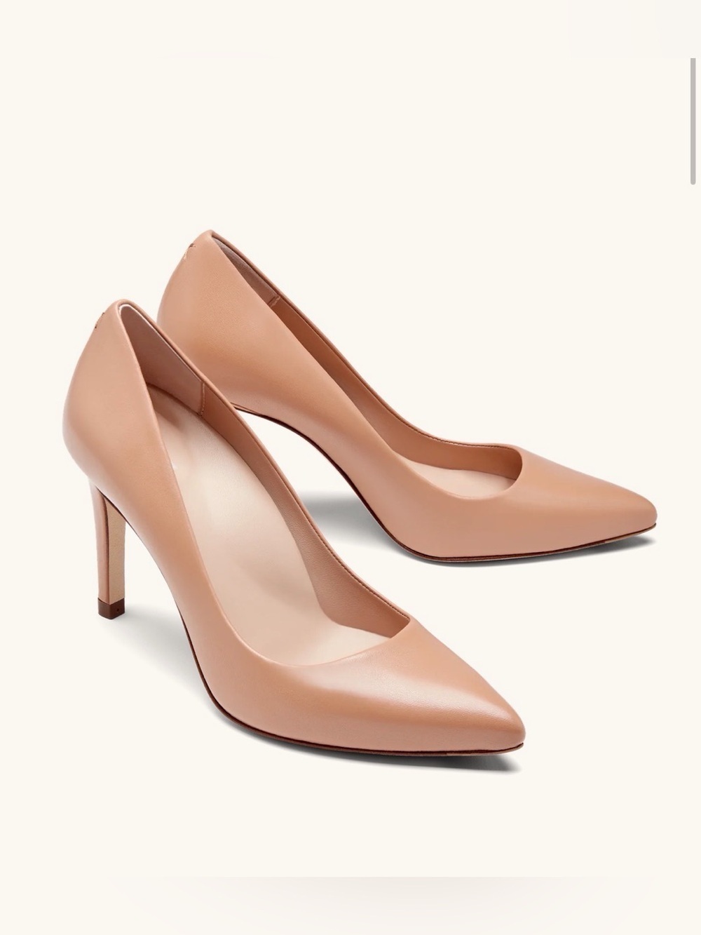 Inez Lola Heels in Almond Nappa size 5.5